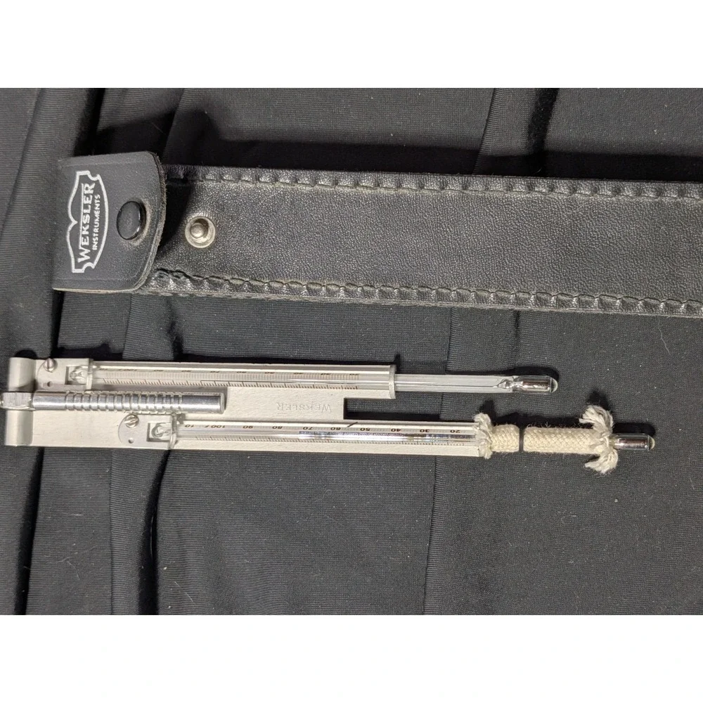 Vintage Weksler Instruments Sling Psychrometer Weather Thermometer Tool‎ With...